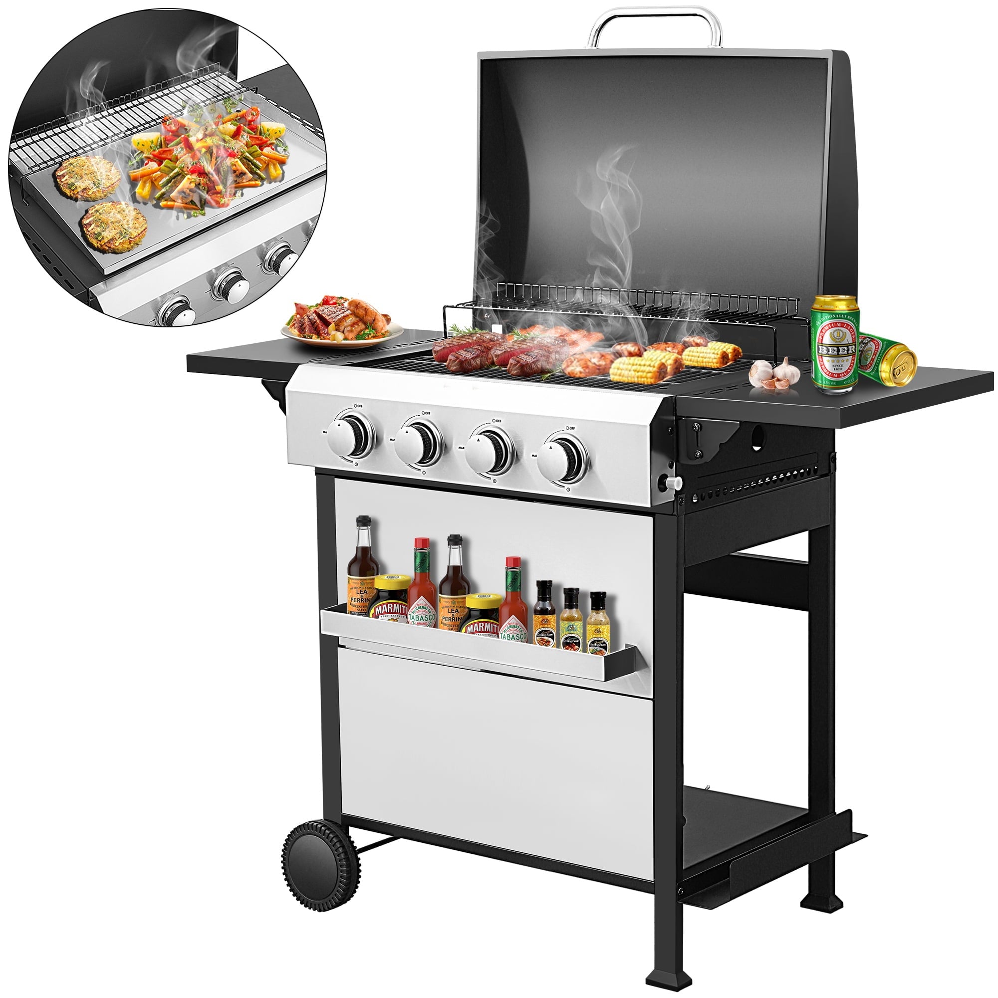 2-1-Propane-Gas-Grill-Griddle-Combo-4-Burner-Griddle-Grill-Combo-Folding-Side-Tables-Hanging-Basket-49-200BTU-Stainless-Steel-Propane-Grill-Outdoor-C_87b6a9b6-812d-4b55-97c4-f3b9a817d