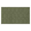 20" x 34" Polygon Rectangle Shaped Kitchen Accent Rug, Green