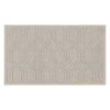 20" x 34" Polygon Rectangle Shaped Kitchen Accent Rug, Taupe