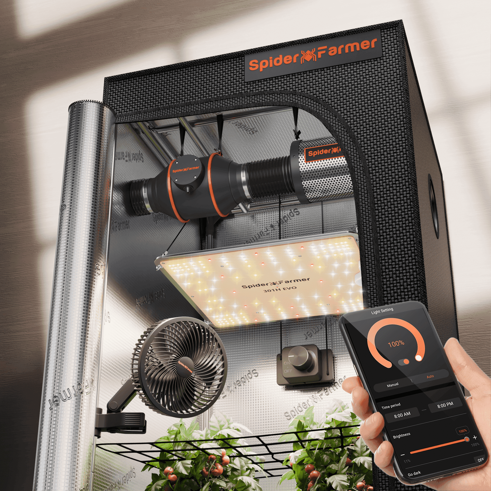 2025-Spider-Farmer-2-x2-Smart-Complete-Grow-Tent-Kit-SF1000-301H-EVO-Full-Spectrum-LED-Grow-Light-4-Ventilation-System-Speed-Controller-RJ12-port-6-C_83ea6997-9a53-4636-ad14-bd72315e2