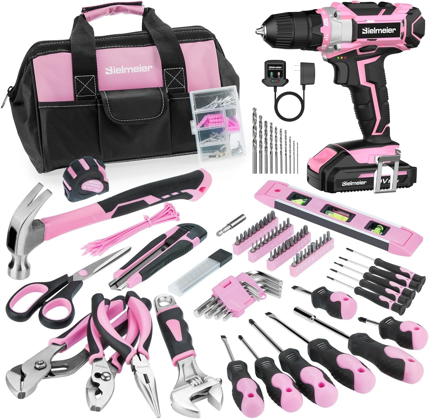20V-236Pcs-Cordless-Pink-Drill-Set-Essential-Women-s-Pink-Tool-Set-Lady-s-Basic-Home-Tool-Kit-Pink-Tool-Bag-One-Pink-Tool-Kit-Ideal-DIY-Home-Improvem_b6eae745-0341-4266-9965-6f7d599bf