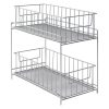 2 Tier Mesh Organizer, Silver