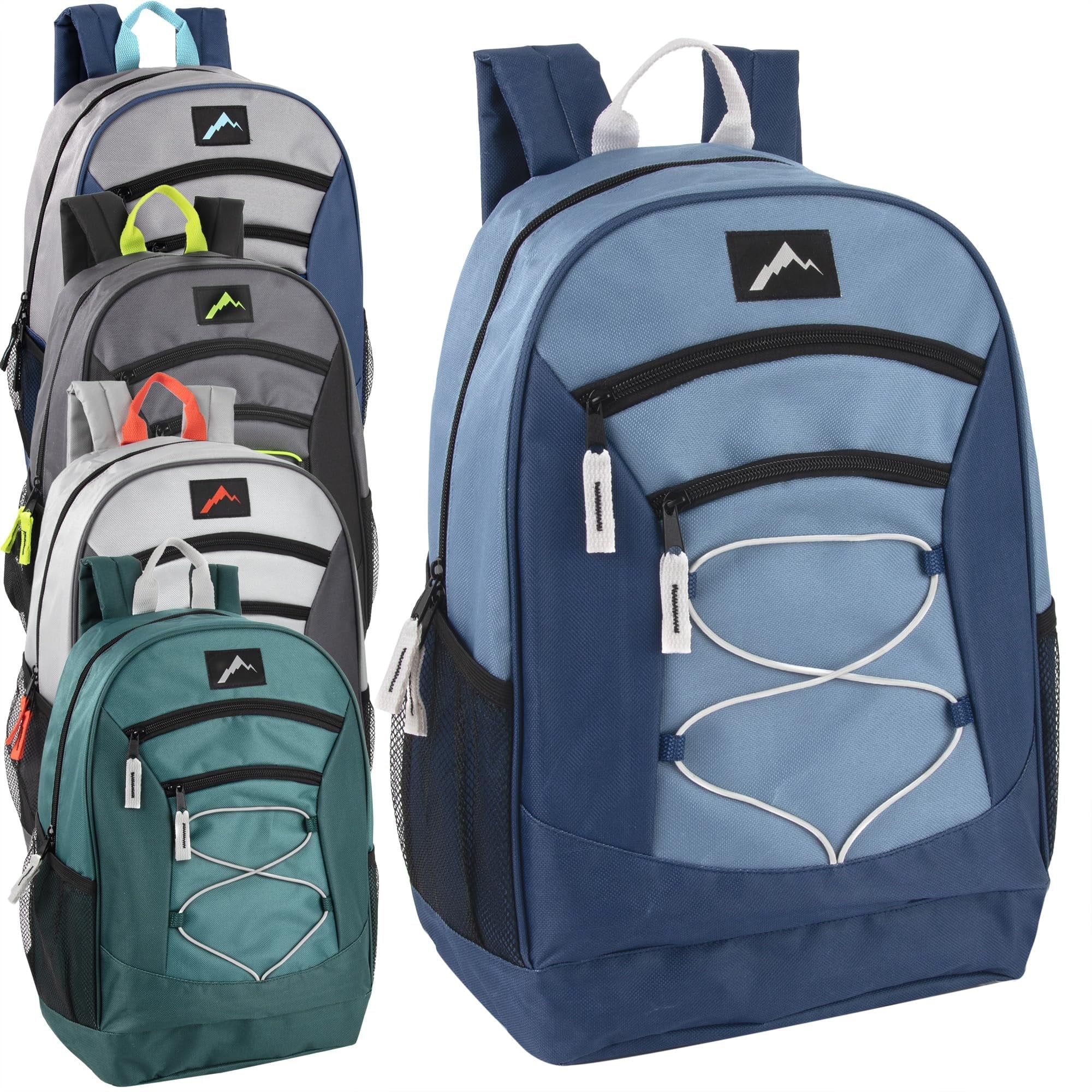 24-Pack-Bulk-Wholesale-18-Inch-Multipocket-Dual-Zipper-Bungee-Cord-Backpacks-Men-Women-Teens-Students-Classrooms-Gym-Travel-Commute-Recreation-Blues_fe525186-6568-4aa8-8316-1ad0856995