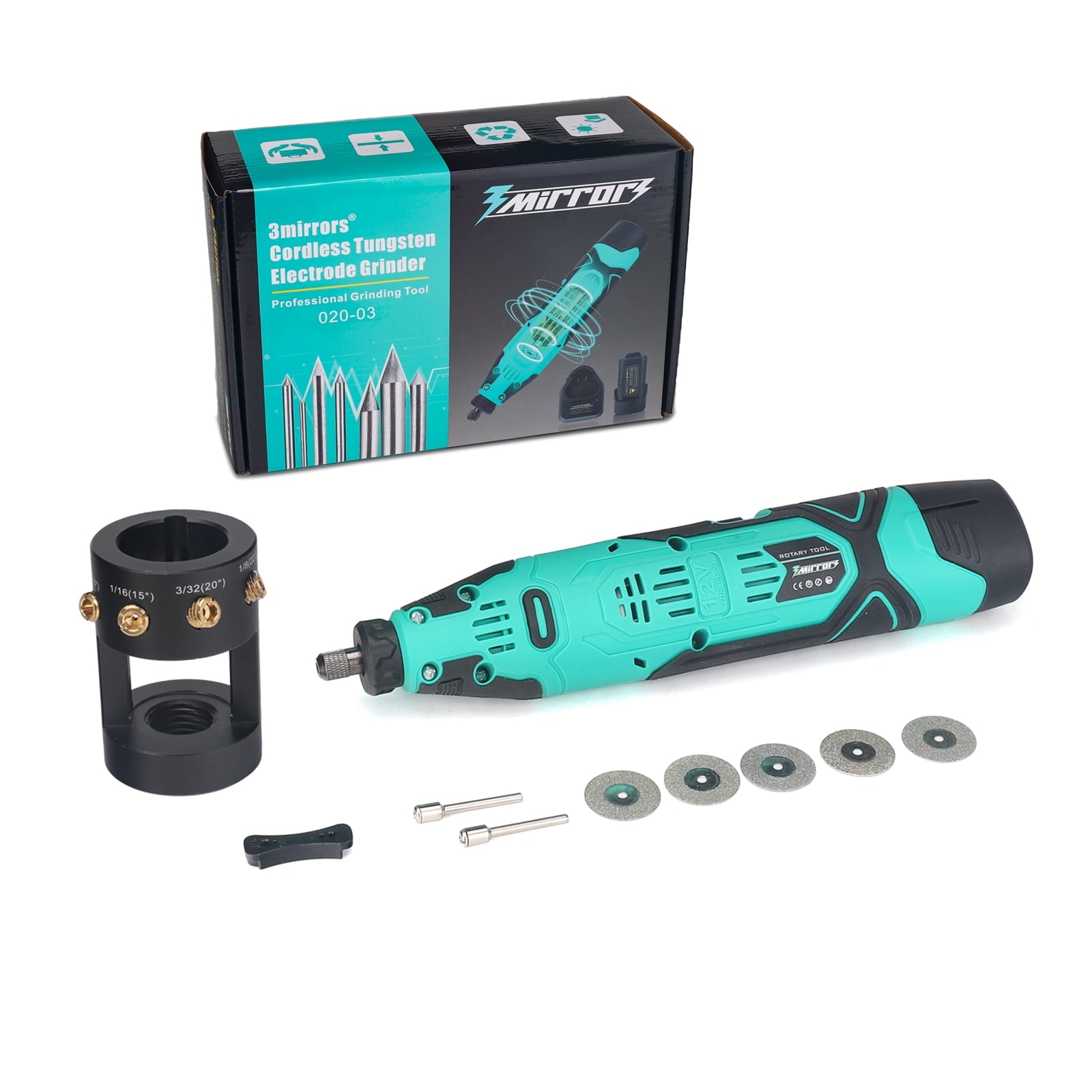 3mirrors-Cordless-Tungsten-Electrode-Grinder-Sharpener-TIG-Welding-Tool-w-12V-Lithium-Battery-Rotary-Hand-Held-4-Holes-w-Multi-Angle-Offsets-CNC-Man_6e304481-13c1-47fc-b3c9-a9e2831298