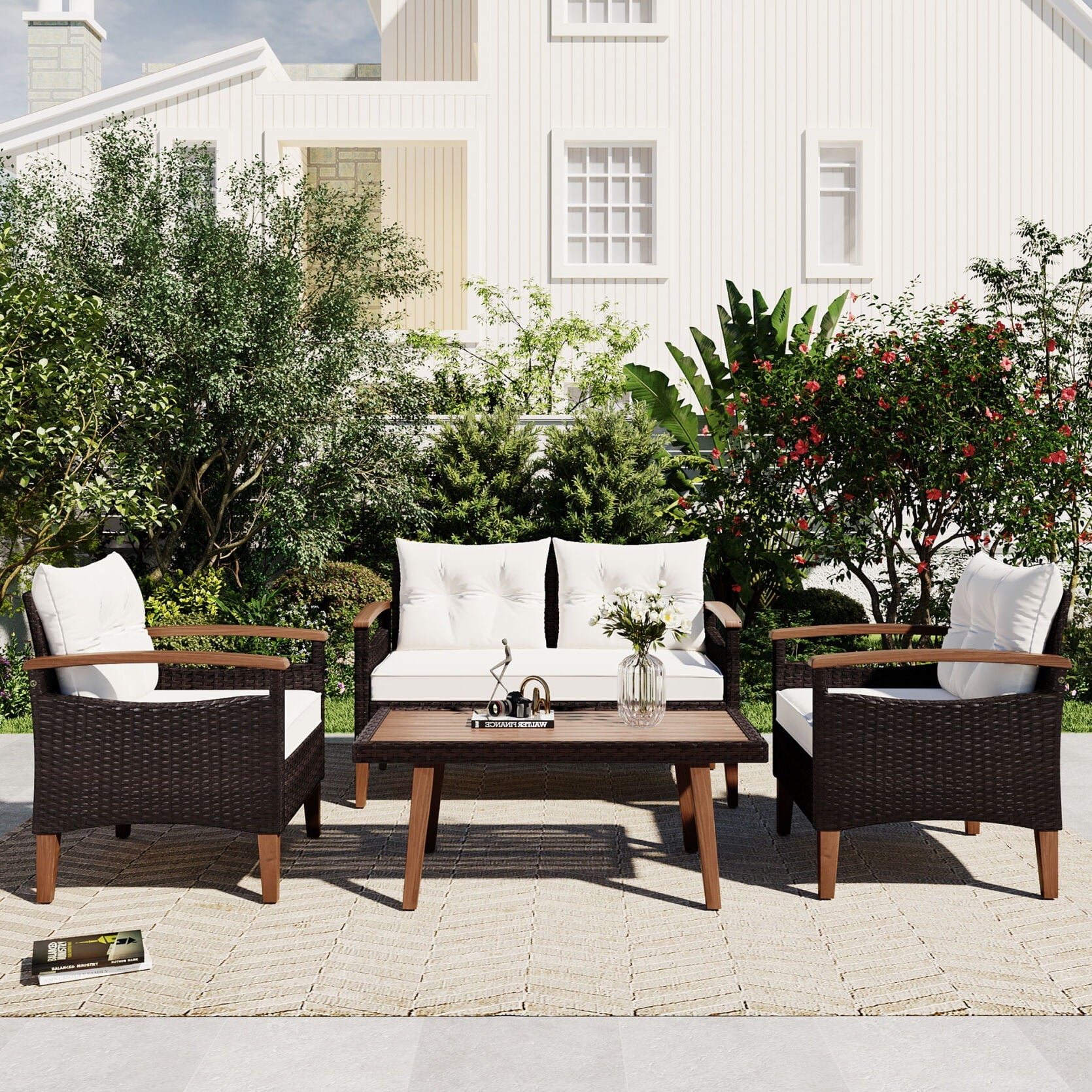 4-Piece-Garden-Furniture-Set-Patio-Seating-Set-Wood-Table-PE-Rattan-Sofa-2-Chairs-Outdoor-Conversation-Set-Table-Cover-Pillows-Adjustable-Feet-Brown_3a786e3e-86cb-4391-ba96-93aa3bc75a
