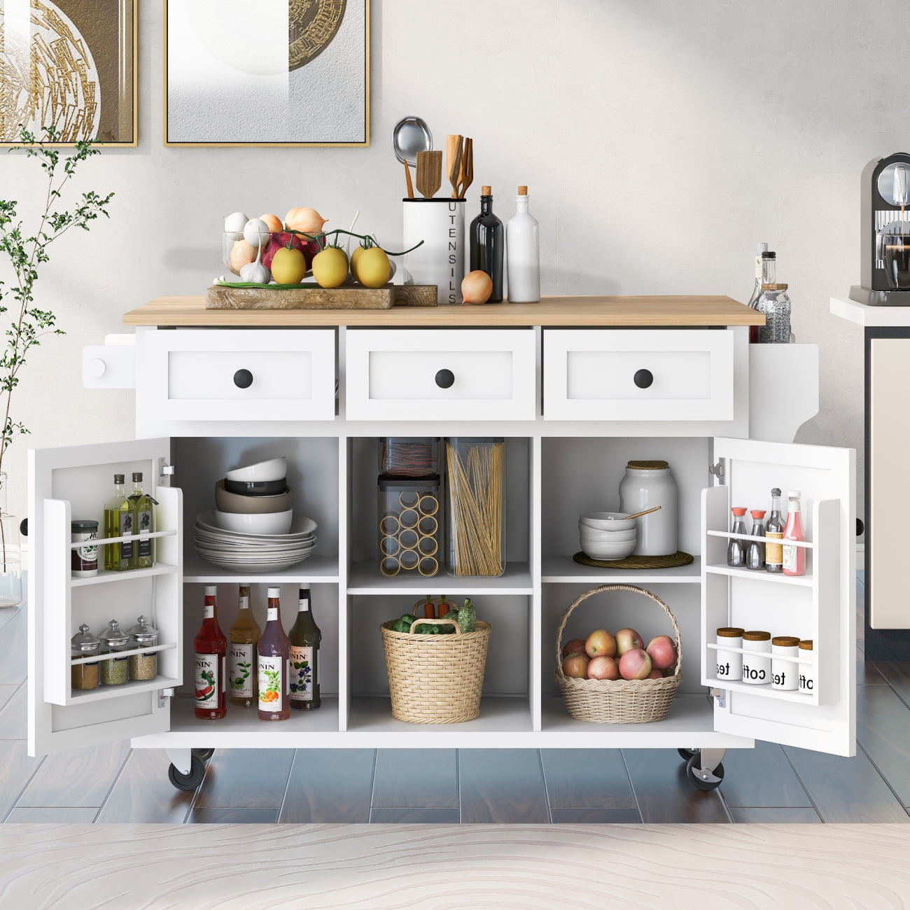 53-1-Rolling-Mobile-Kitchen-Island-Cart-Rubber-Wood-Drop-Leaf-Countertop-3-Drawers-Rolling-Kitchen-Island-Smooth-Wheels-Adjustable-Shelves-3-Drawers_2bd2995a-e75e-444b-bd43-b22be13947