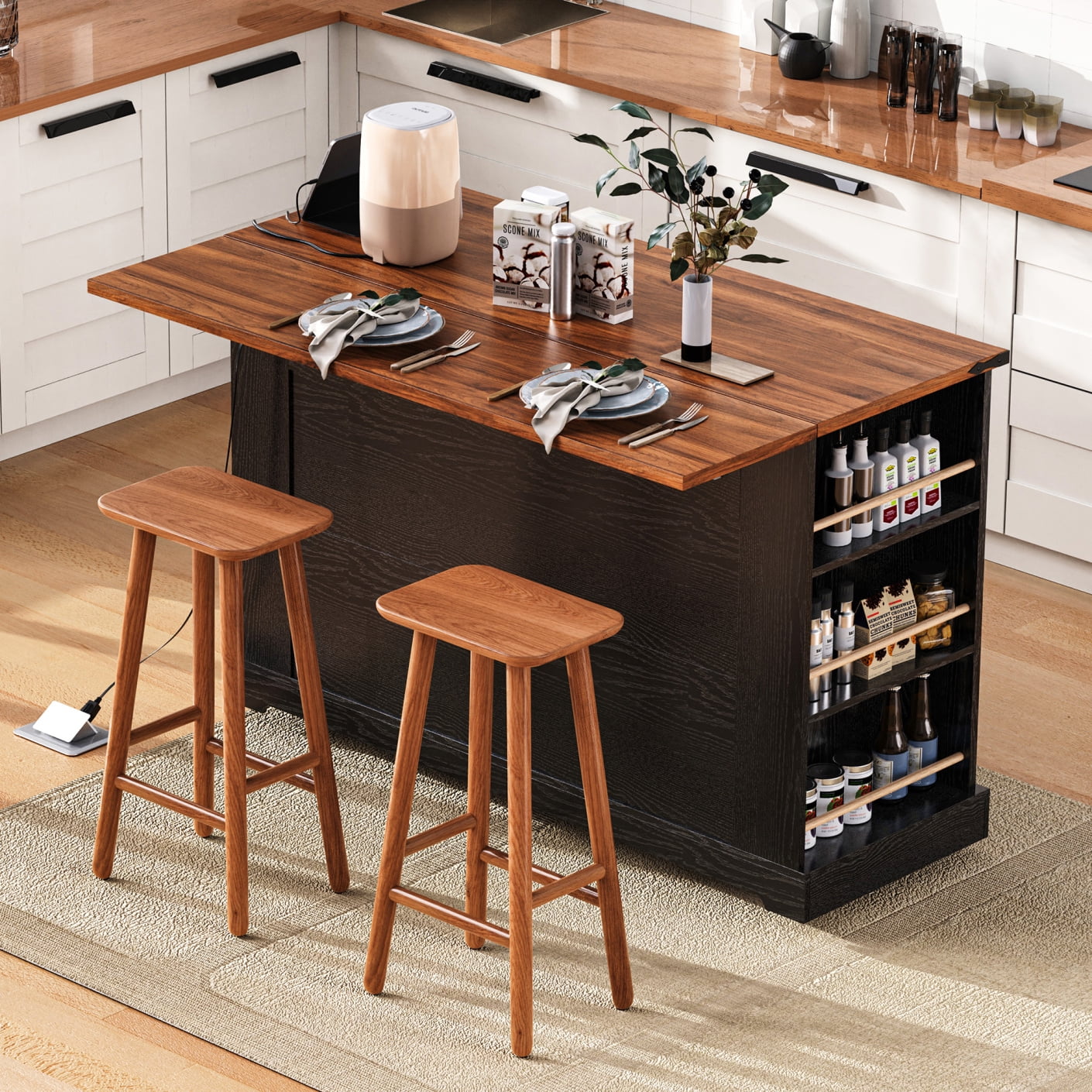 53-Farmhouse-Kitchen-Island-Two-Tempered-Glass-Cabinet-Doors-Kitchen-Rolling-Island-Power-Outlet-5-Open-Side-Racks-3-Drawers-Mobile-Island-Table-Kitc_b60e1ed6-6aff-4579-994d-6a50700f6