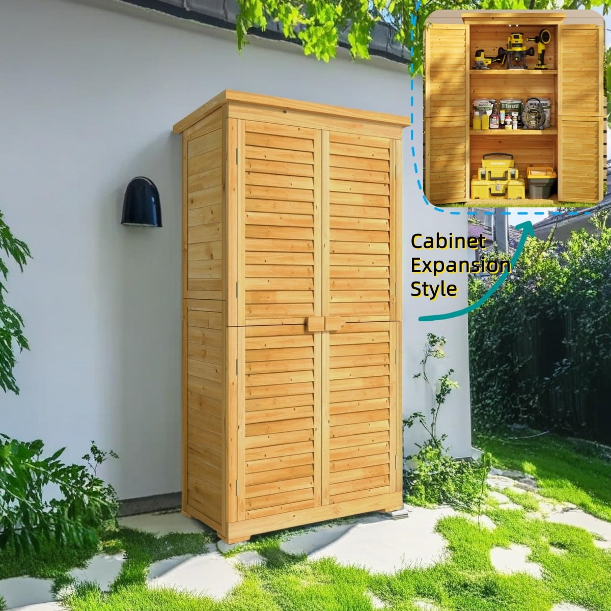 63-2-Outdoor-Storage-Cabinet-with-Lockable-Double-Doors-Waterproof-Fir-Wood-Natural_731db842-5f8d-4c52-8e6d-9ff322c598a7.e5965f3363fe1028fc5b78bdb0a2d124