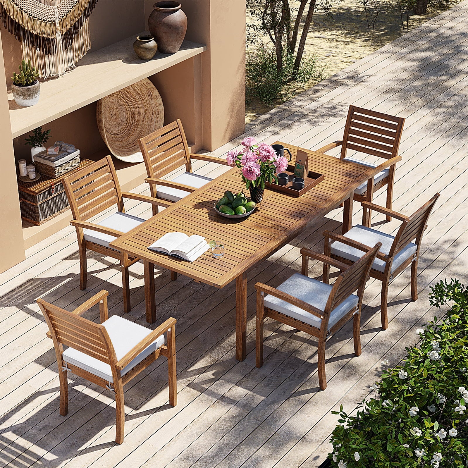 7-Piece-Patio-Dining-Set-Outdoor-Acacia-Wood-Furniture-Set-Extendable-Rectangular-Table-6-Stackable-chairs-w-Removeable-Fabric-Cushion-FSC-Certified_c4be7e19-28d3-4259-8303-083f1a035a