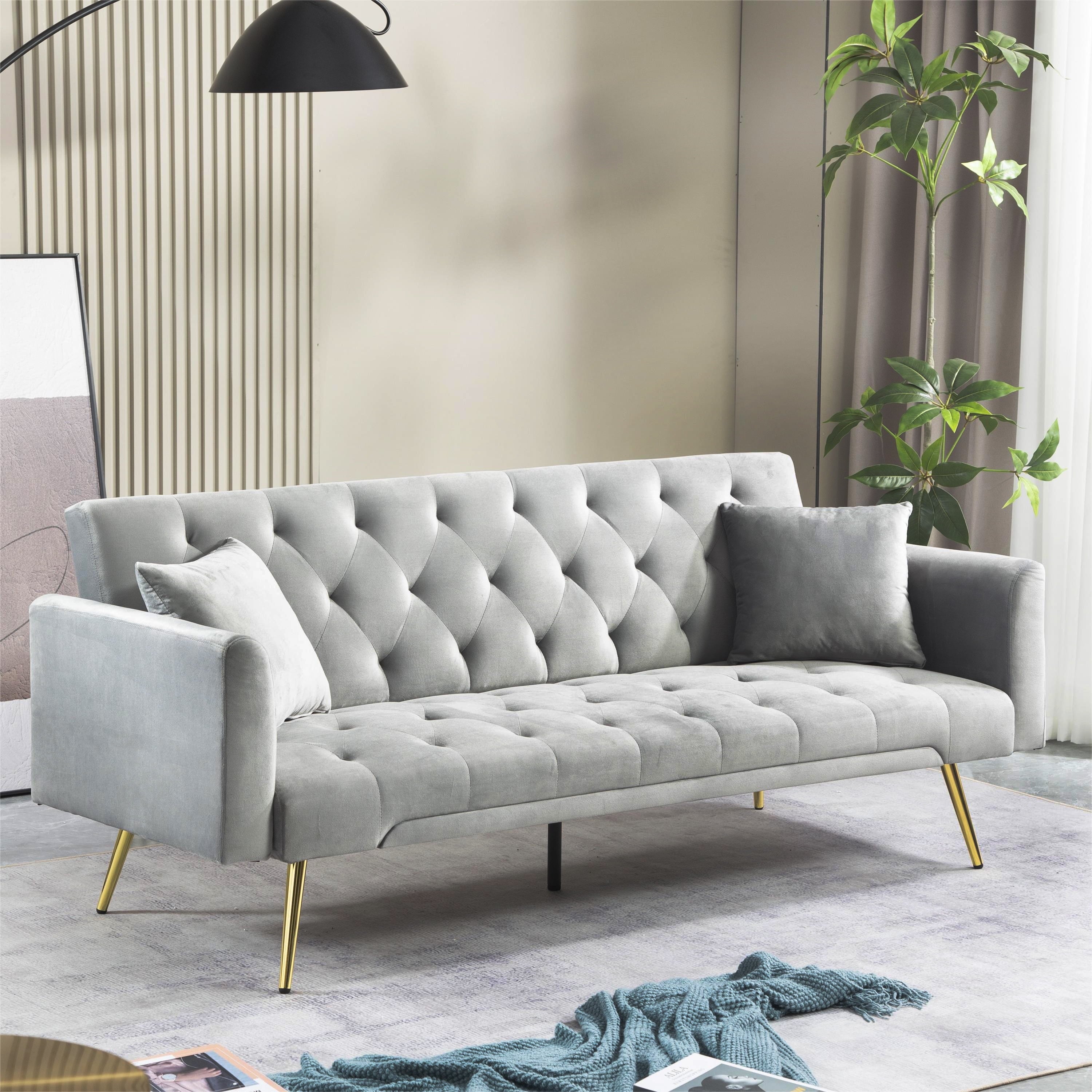 71-Inches-Velvet-Futon-Sofa-Bed-with-2-Pillows-Modern-Convertible-Futon-Couch-with-Adjustable-Backrest-Gray_1393c26e-8b53-4090-b8a6-96899581cd84.0ea23eb172b8e742ed8680fdd12fbbbd