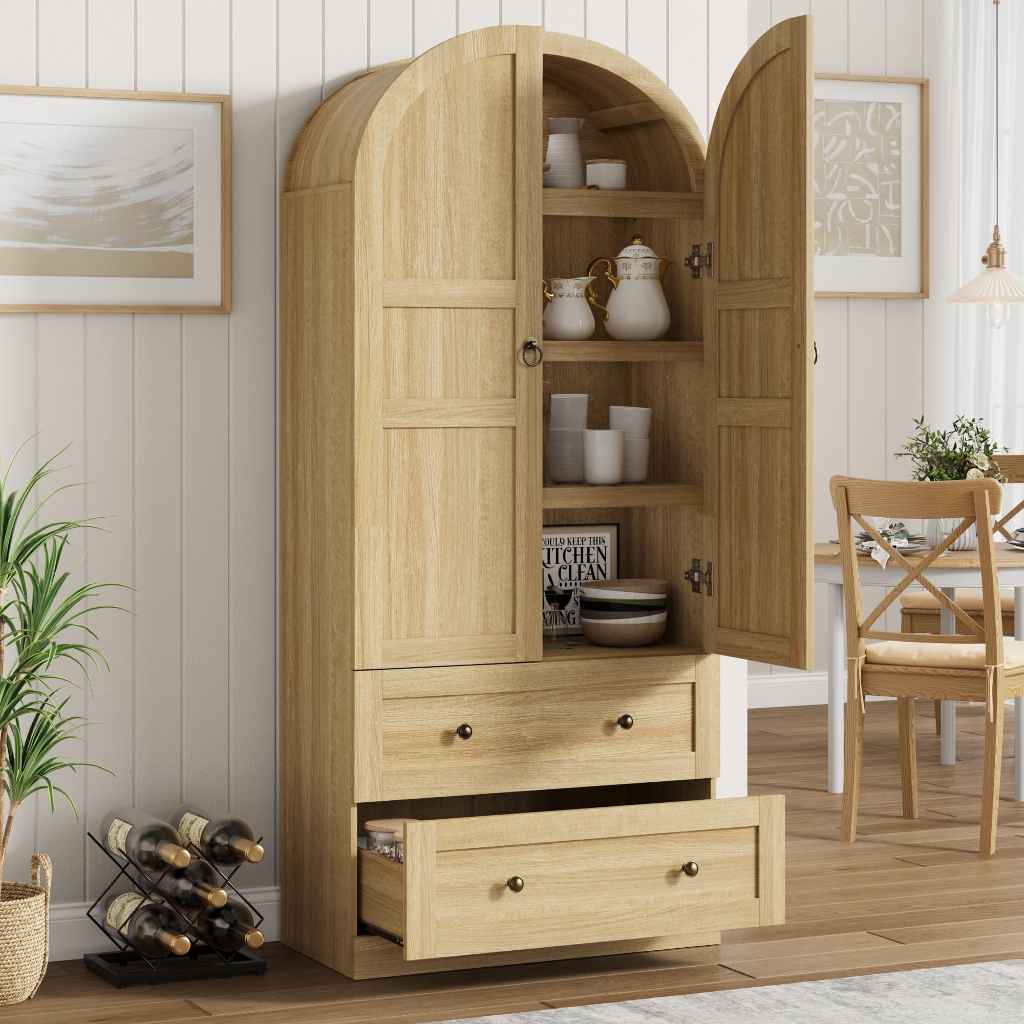 72-Tall-Arched-Kitchen-Pantry-Cabinet-Farmhouse-Wood-Pantry-Storage-Cabinet-2-Large-Drawers-Glass-Door-Freestanding-Versatile-Pantry-Cabinets-Kitchen_d1546680-eb2d-4a7c-a38d-14692f55b