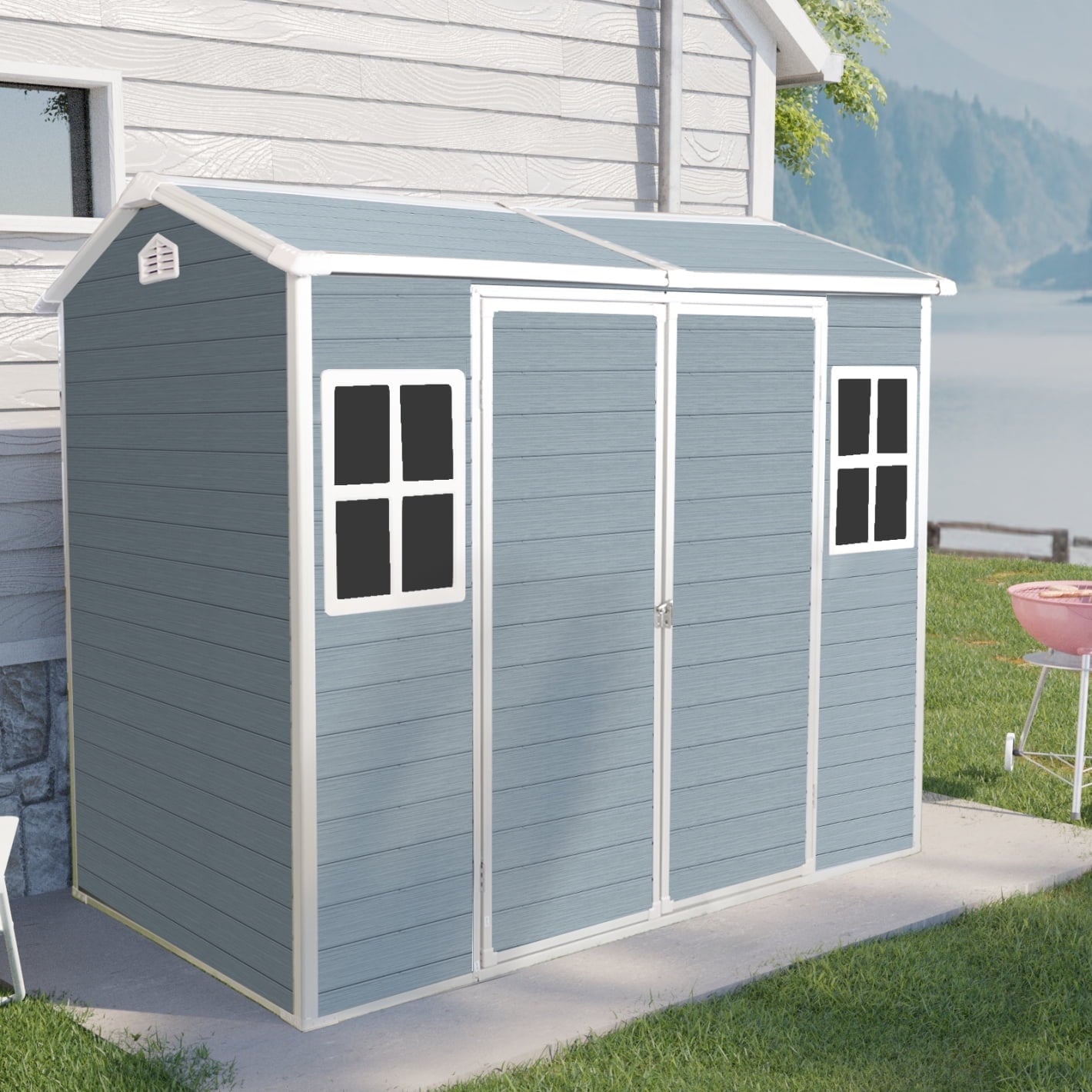 8x4-FT-Outdoor-Storage-Shed-Floor-Weather-Resistant-Tool-Shed-Lockable-Door-Vents-Windows-Resin-Garden-Sheds-Sloped-Roof-Backyard-Patio-Lawn-Grey_cf467d34-4ef8-4fc1-9059-765d68413adb