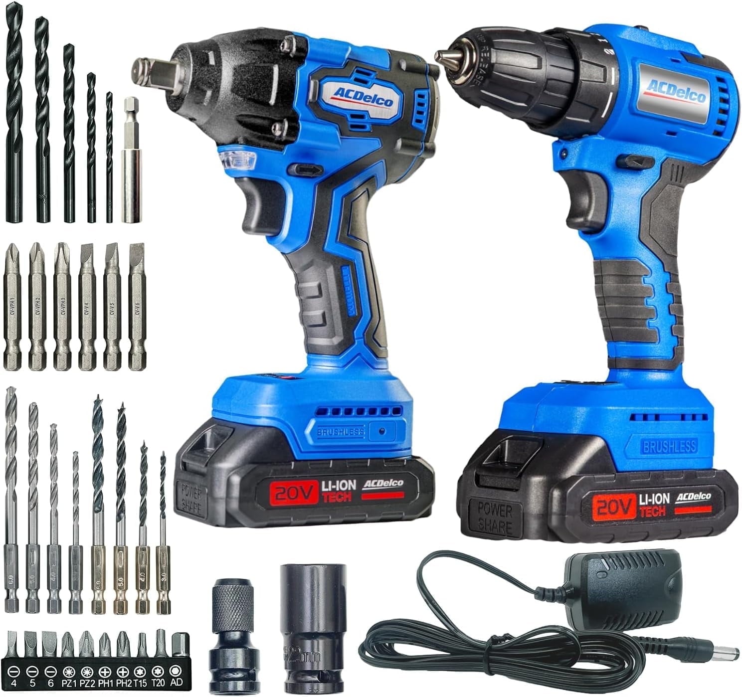 ACDelco-ARI20132-K1-20V-Cordless-Drill-Impact-Driver-Impact-drill-2-Tool-Power-Tool-Combo-Kit-Brushless-Power-Tool-Set-2-Batteries-Charger-Included_355c0fb9-f7da-4615-bc9e-335898b1d59
