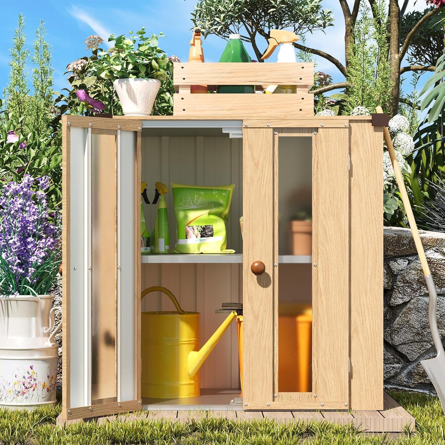 AECOJOY-Small-Outdoor-Storage-Cabinet-Waterproof-Shelves-Deck-Box-Vertical-Garden-Storage-Sheds-Garden-Sheds-Outdoor-Storage-Cabinet-Weatherproof-Pat_b2289636-5814-4264-ad18-7af0f1d4b