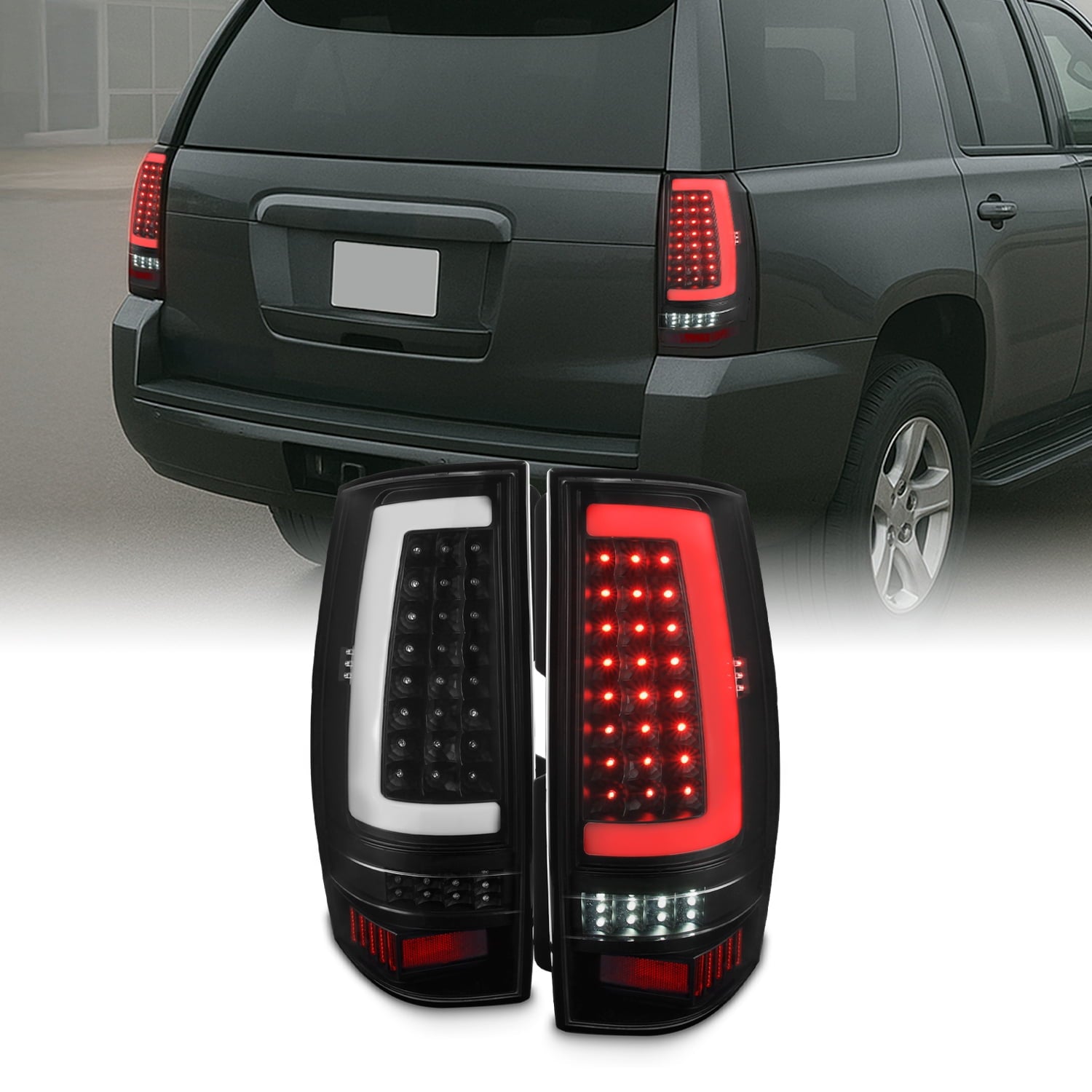 AKKON-Fits-2007-2014-Chevy-Suburban-Tahoe-GMC-Yukon-XL-Full-LED-C-Tube-DRL-Running-Signal-Black-Tail-Brake-Lights-Pair_7361f81f-1333-4df0-a84a-b7cd5c782e4c.ef9a1e8066c1354c0ed5d64cc32