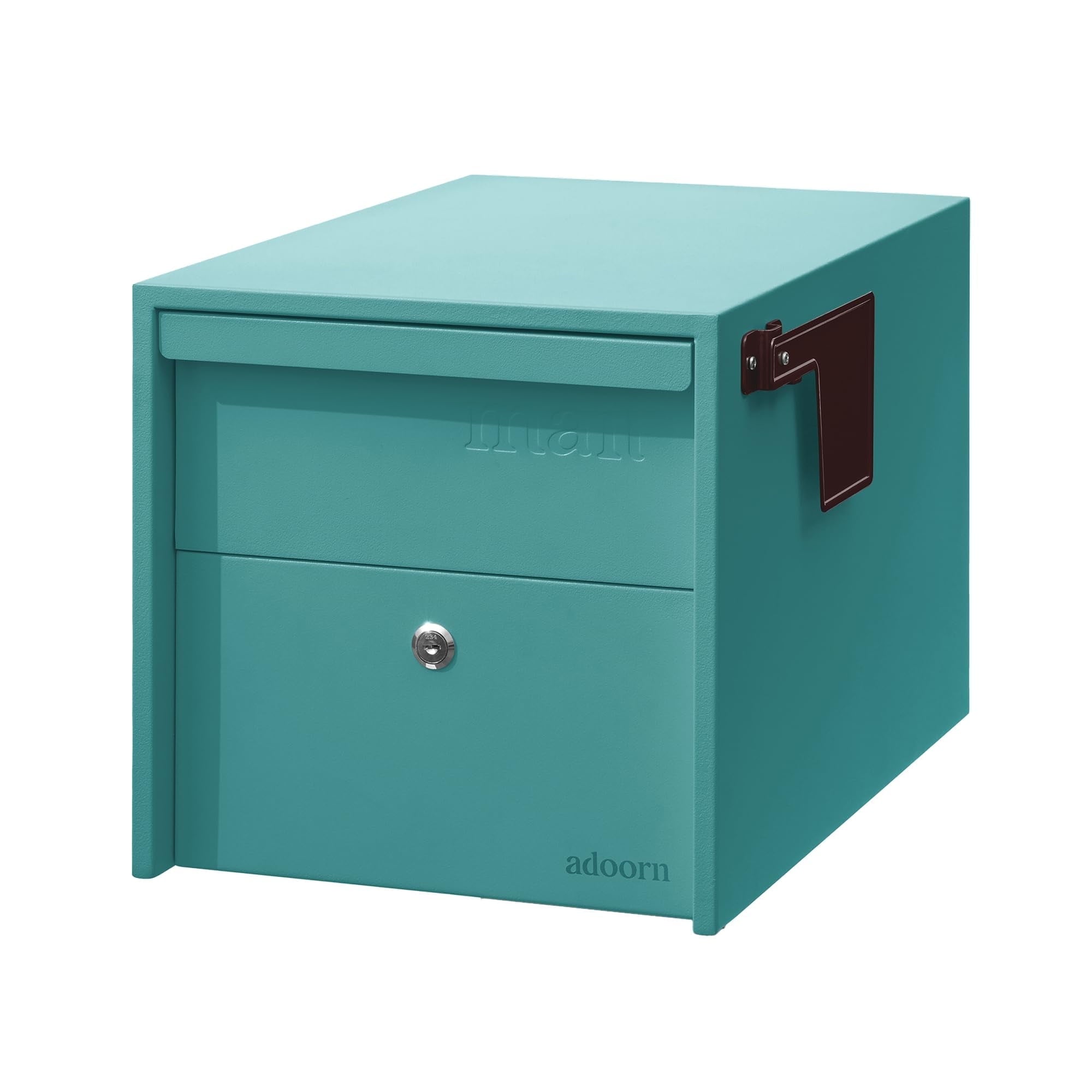 Adoorn-Lockable-Post-Mount-Mailbox-Small-Aegean-Sea-Size-12-x-12-x-18-5-HxWxD-Anti-Theft-Locking-Mailbox-2-Keys-Modern-Mailbox-Flag-Weatherproof-Mail_eef7ff4d-5bc0-40d9-818b-d85740cb9
