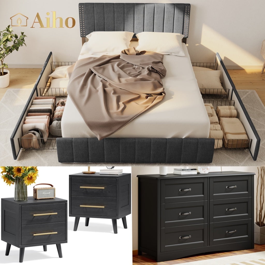 Aiho-4-Pieces-Bedroom-Furniture-Set-Includes-Queen-Bed-Frame-with-Drawers-Nightstands-Set-of-2-Double-Wide-6-Drawer-Dresser-Black_2b717700-4a13-41ec-991a-65907ebb45fa.d7ef7b3d708155ae