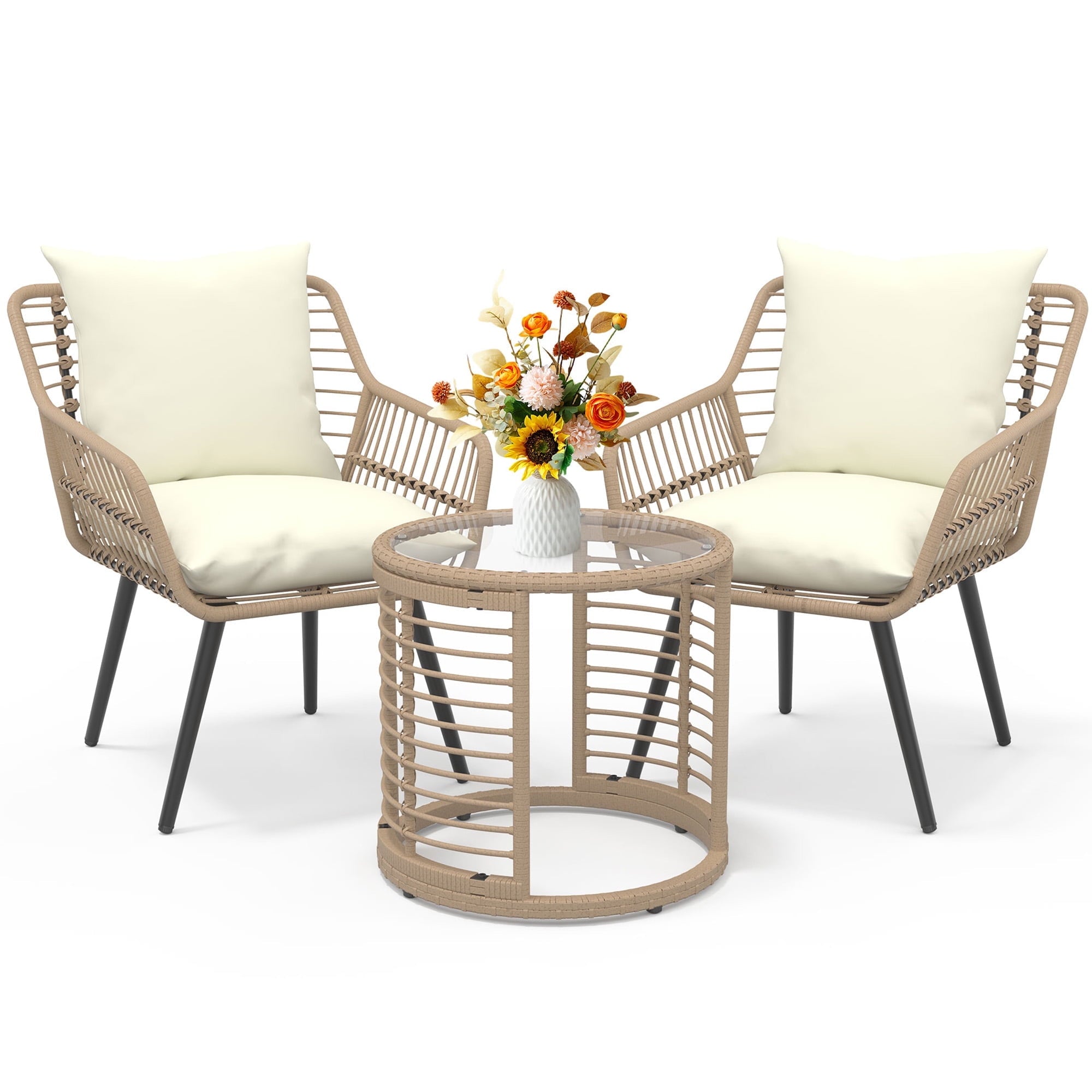Ainfox-3-Piece-Patio-Bistro-Furniture-Set-Outdoor-Wicker-Rattan-Chat-Coversation-w-Glass-Top-Table-Cushions-Porch-Backyard-Apartment-Balcony-Beige_f3f439f2-300e-4c07-9de0-32635d3f7713