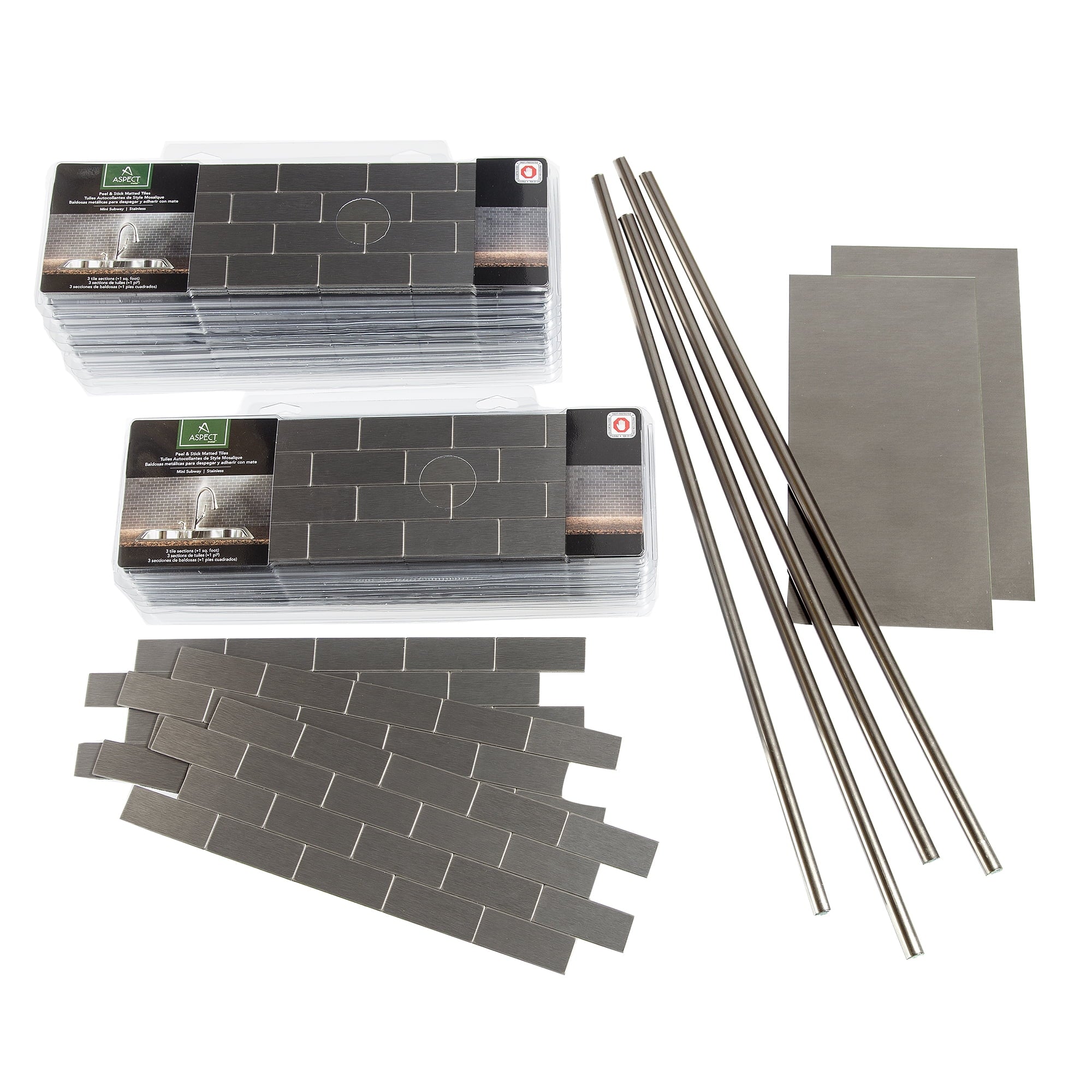Aspect-Peel-and-Stick-Backsplash-12inx4in-Subway-Stainless-Matted-Metal-Tile-15-Sq-Ft-Kit-for-Kitchen-and-Bathrooms_7369712e-b47f-4f70-bfcc-01ef71836a4e_1.288ab9eb63e3f353a2162d4089c8