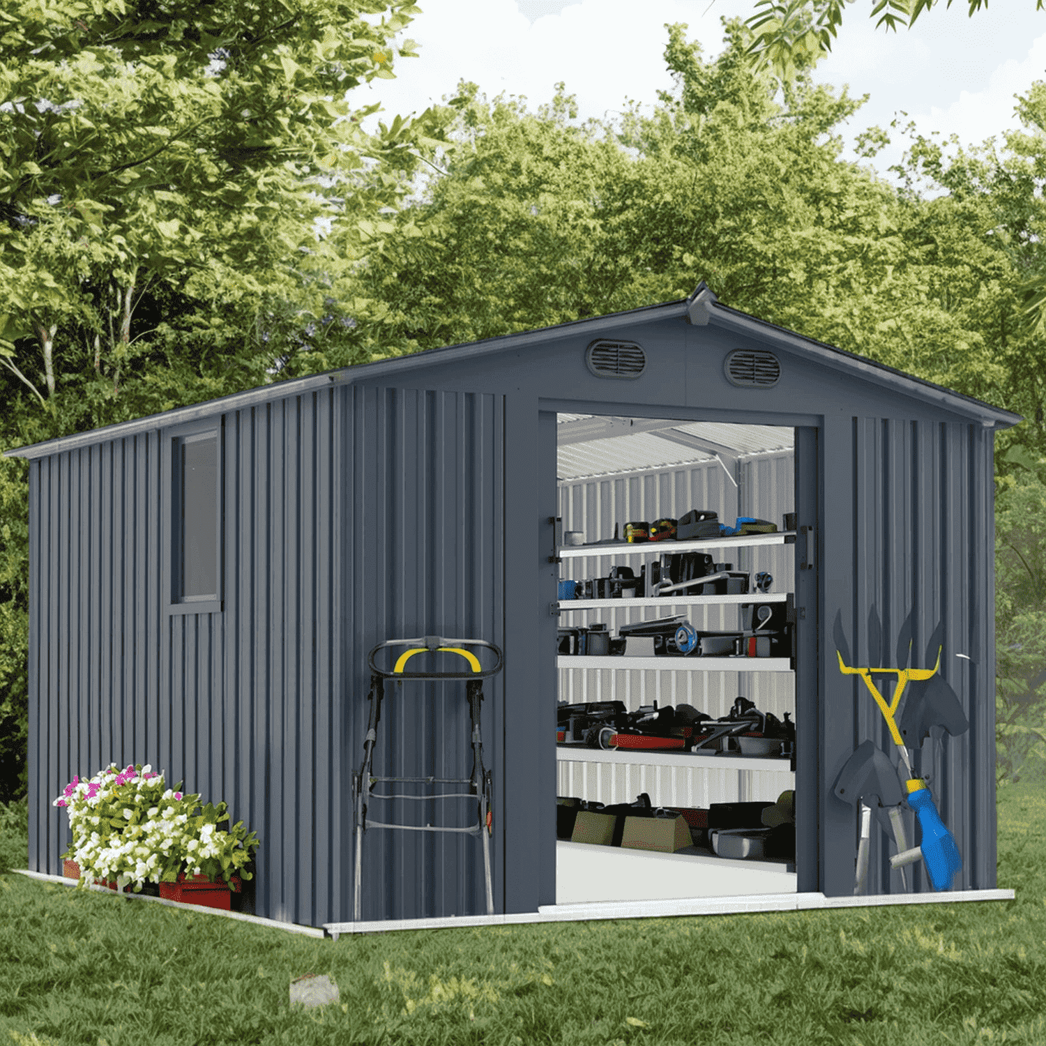 Atumcto-8x10-FT-Outdoor-Storage-Shed-Large-Metal-Tool-Sheds-with-Window-and-Lockable-Doors-Garden-Shed-for-Backyard-Garden-Patio-Lawn-Dark-Grey.70_9deb8a4c-2479-469a-b18b-5340658a69cb