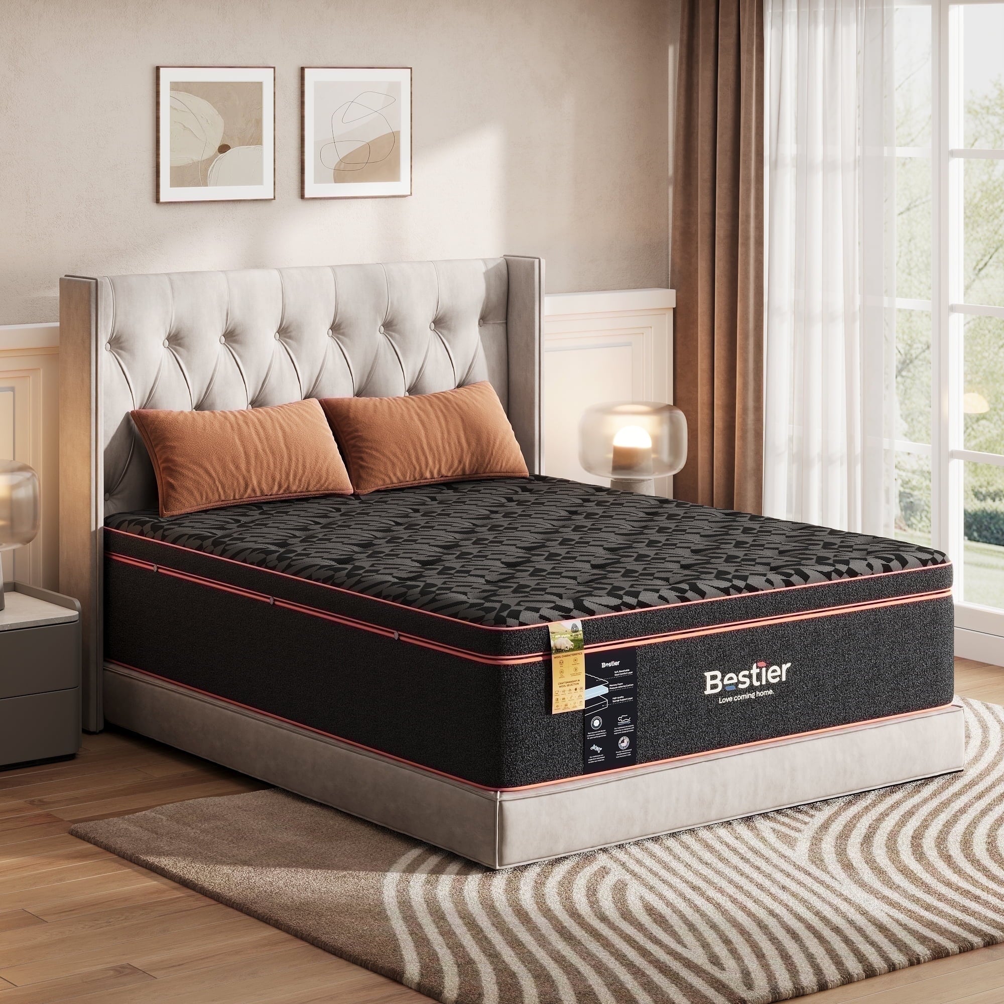 Bestier-12-inch-Queen-Size-Pillow-Top-Mattress-Organic-Wool-Gel-Memory-Foam-Mattress-in-a-Box-Black-Made-in-US_659007aa-e275-4c4b-bbea-e88846951697.1dd78d6c35aa503272567a98e1581375