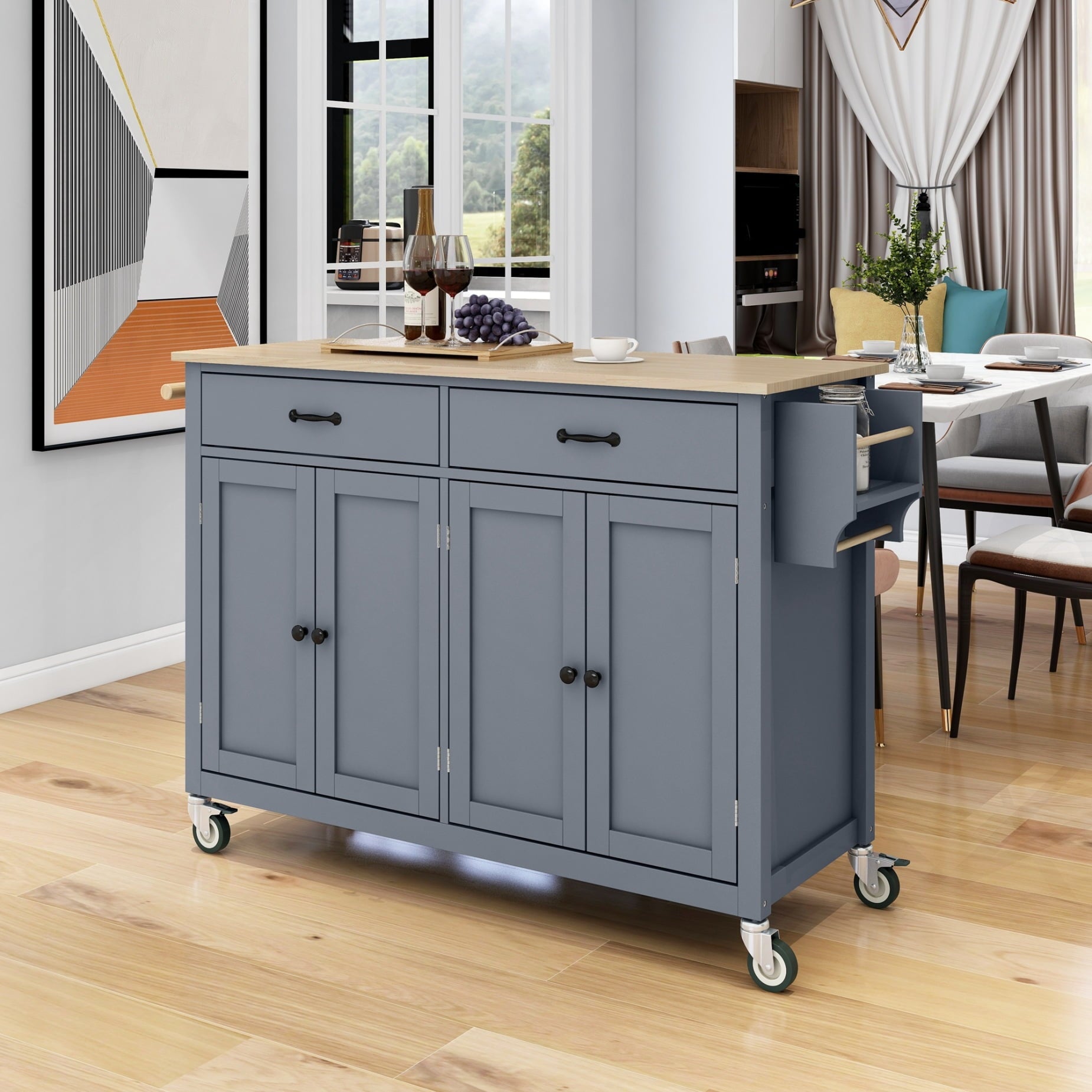 Kitchen-Cart-4-Door-Cabinet-Two-Drawers-2-Locking-Wheels-Rolling-Cart-Wood-Drop-Leaf-Countertop-Adjustable-Shelves-Storage-Cabinet-Dining-Room_79cf0def-2d0a-401f-a957-f518294ef610.b59